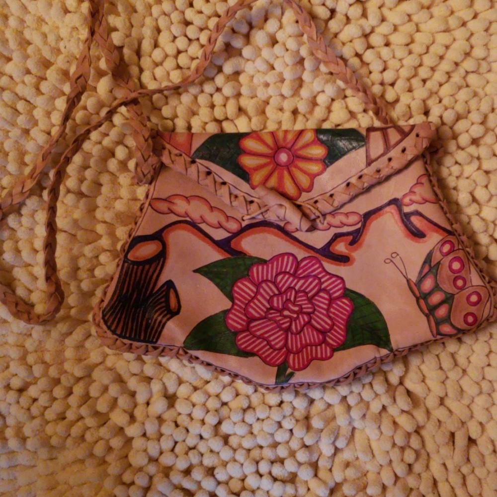 Stunning hand made leather purse